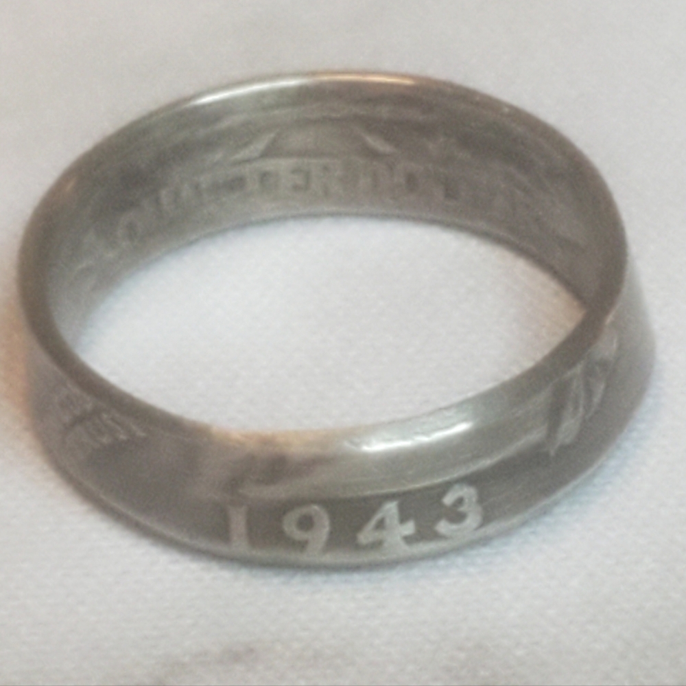 1943 quarter dollar coin ring